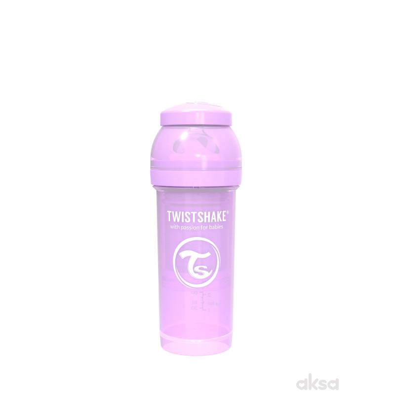 TS flašica anti-colic 260ml pastelna ljubičasta