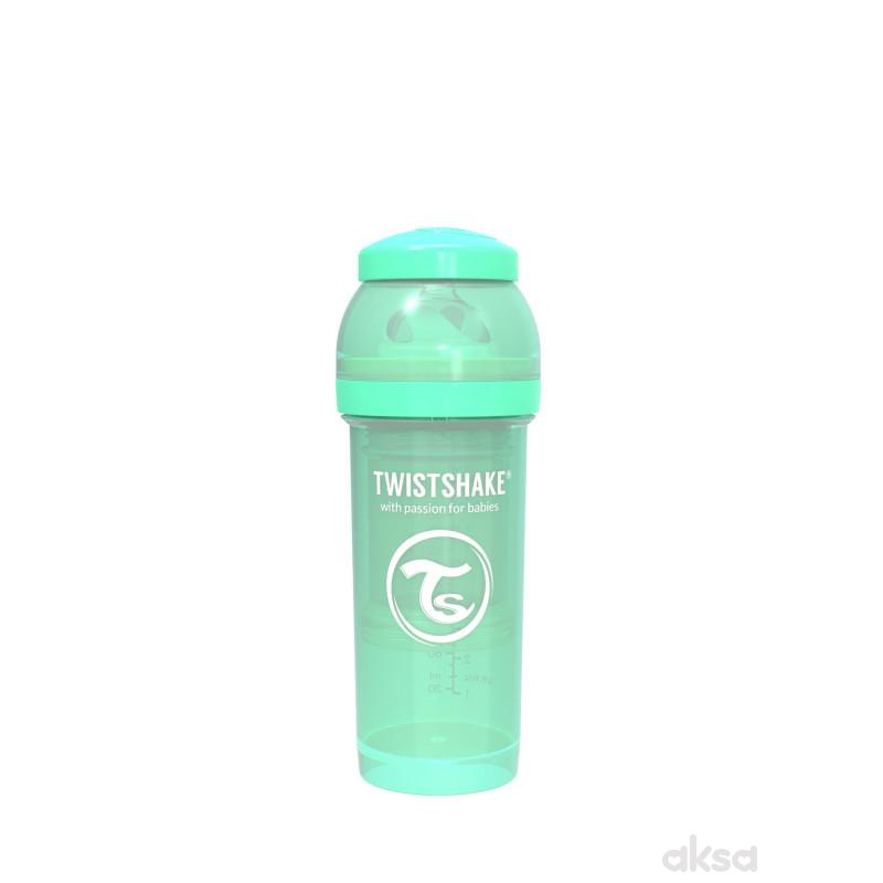 TS flašica anti-colic 260ml pastelna zelena