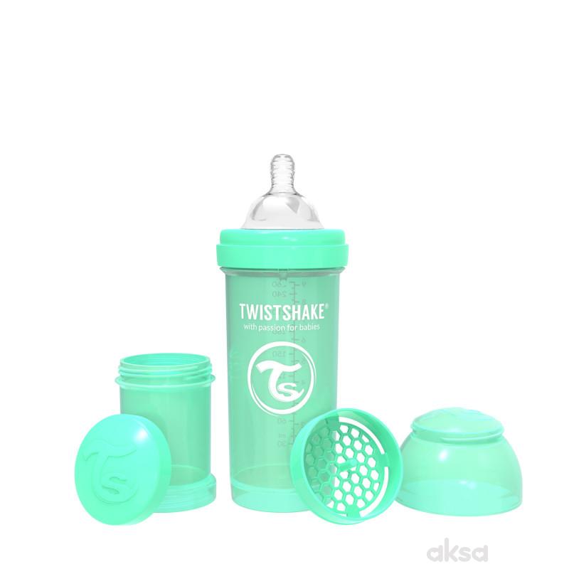 TS flašica anti-colic 260ml pastelna zelena