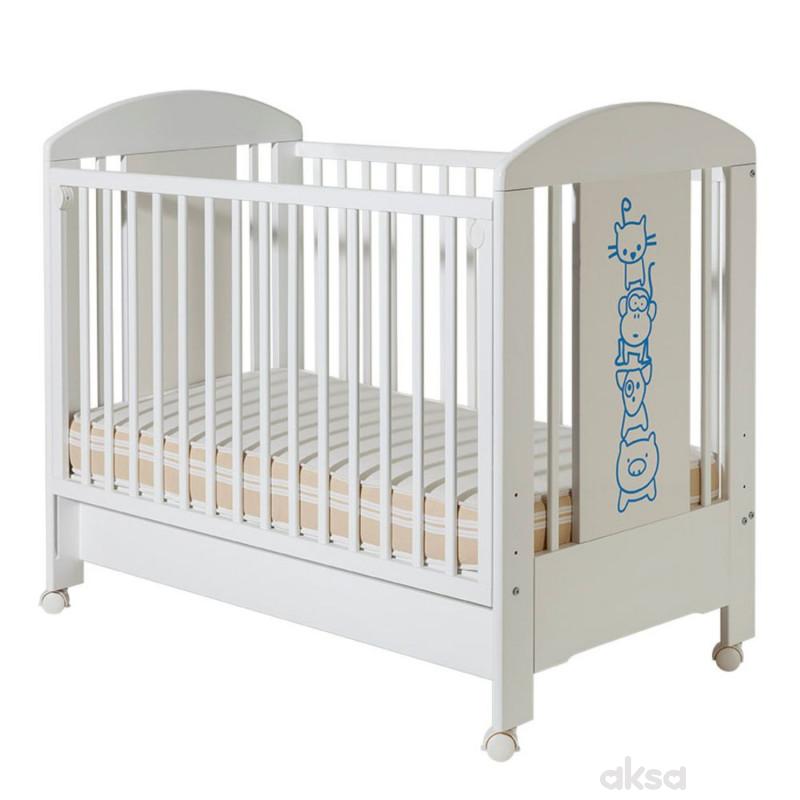 Bambino krevetac Lolek,belo-plavi,drugari,sa fio