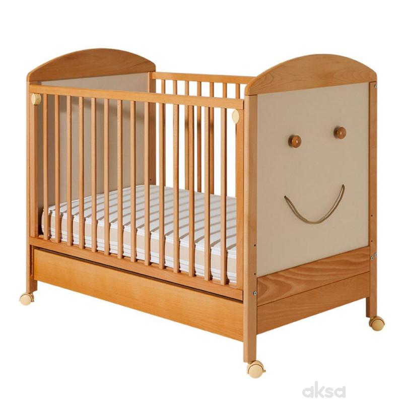 Bambino krevetac Smile, natur-beli, sa fiokom