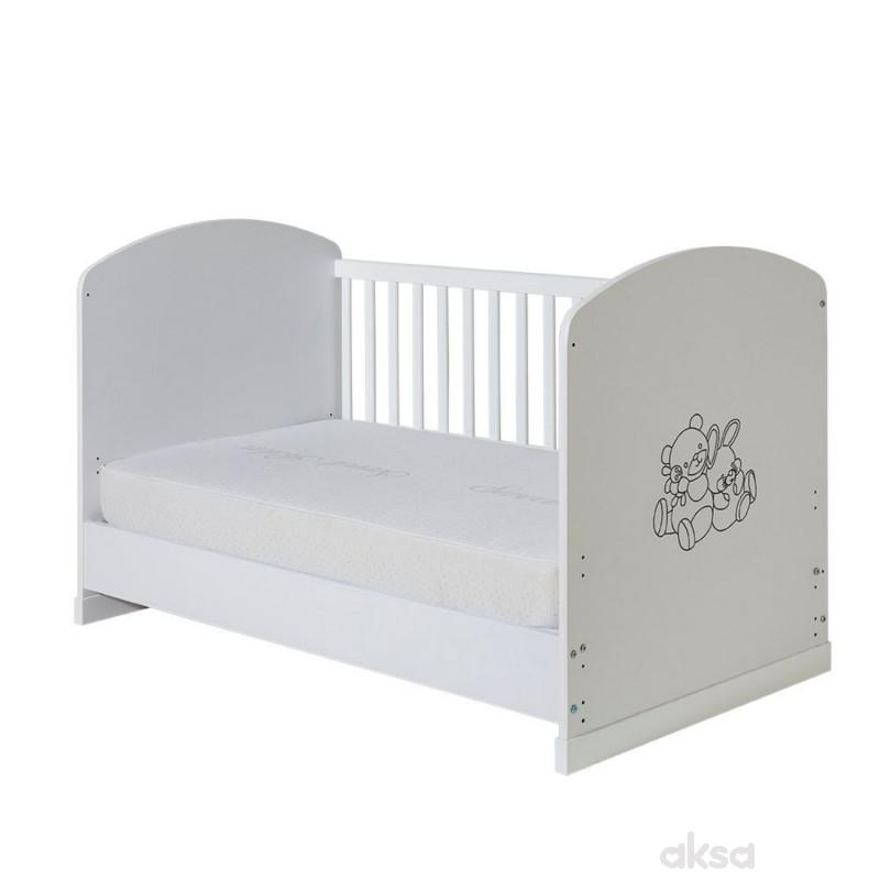 Bambino krevetac Maxi,beli, bez fioke,140x70