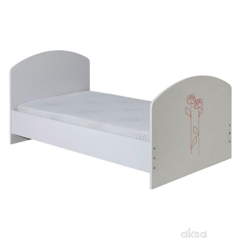 Bambino krevet Lilly, belo-roze,160x80