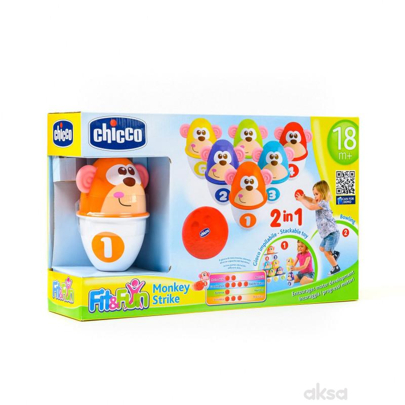 Chicco igračka set za kuglanje-Majmunčići