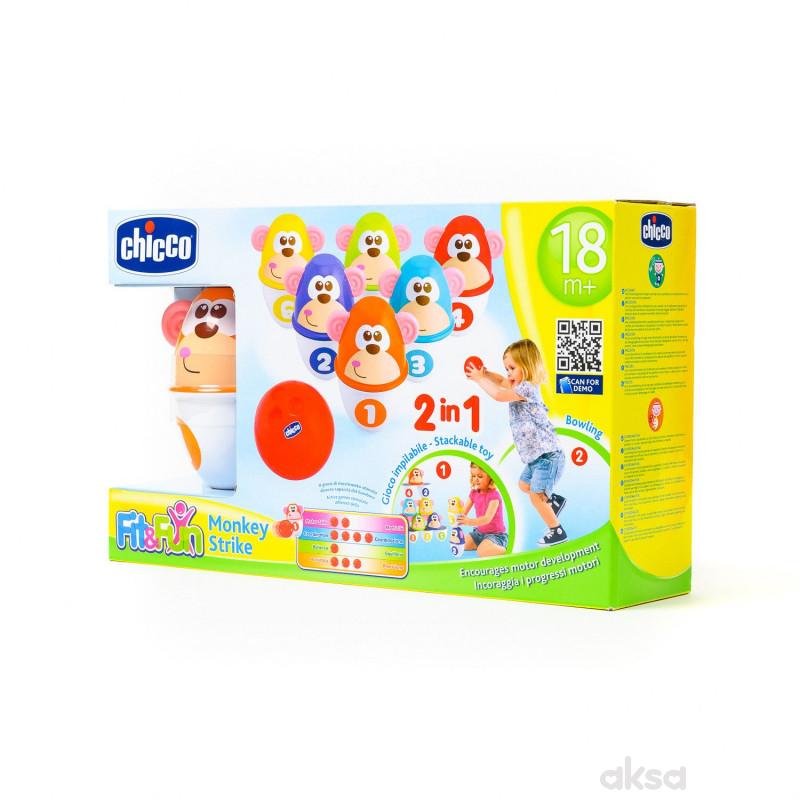 Chicco igračka set za kuglanje-Majmunčići