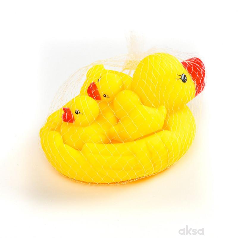 Hk Mini igračka gumena patka i pačići u mreži