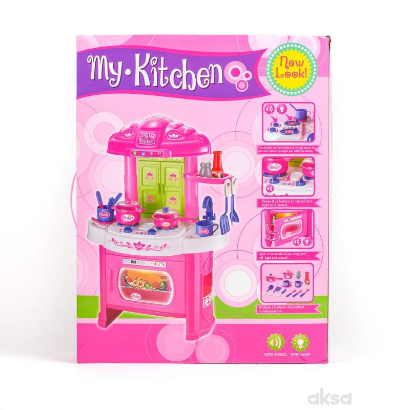 Qunsheng Toys, igračka kuhinja sa dodacima-roze