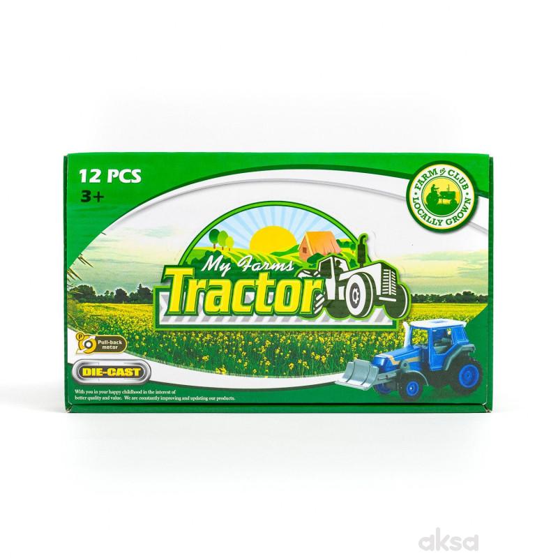 Hk Mini igračka traktor die cast, display 12 kom