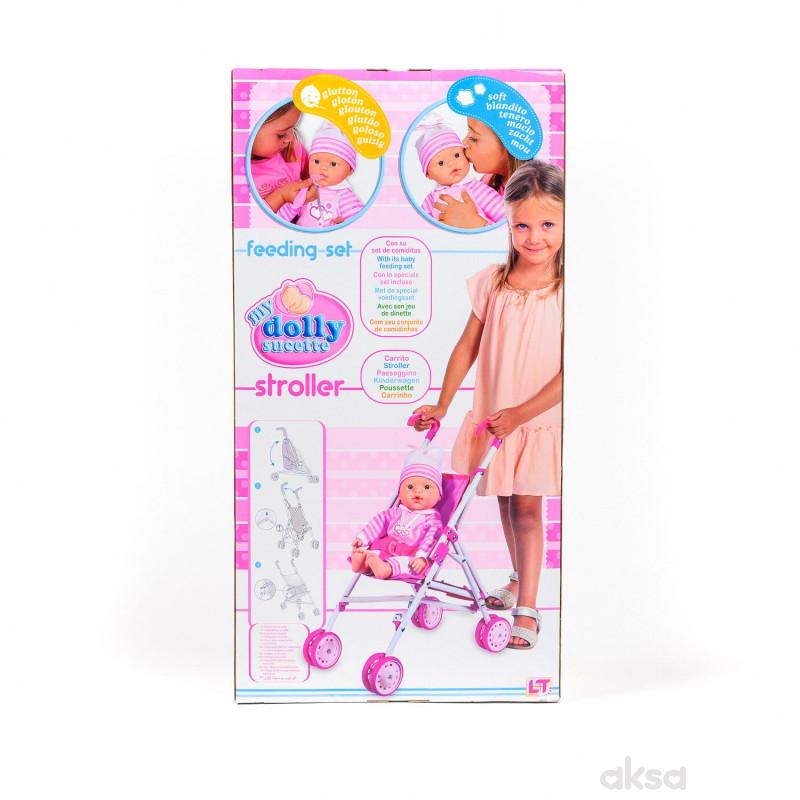 Loko toys,lutka beba sa kolicima, 37 cm