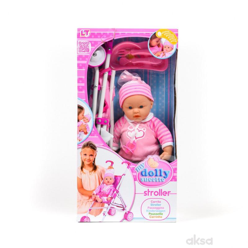 Loko toys,lutka beba sa kolicima, 37 cm