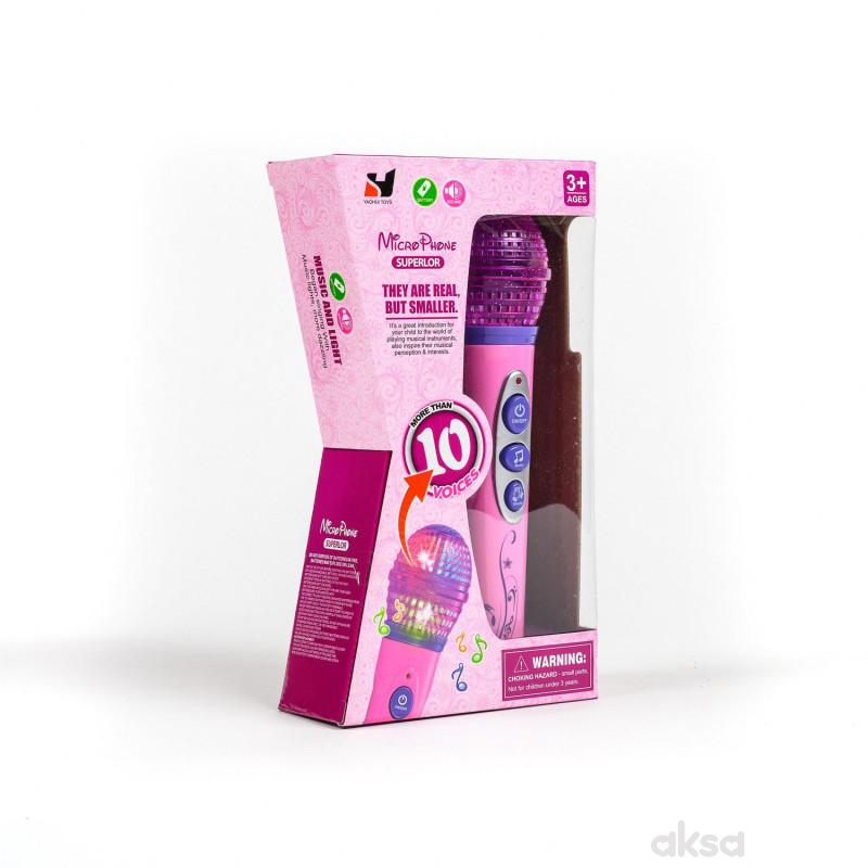 Hk Mini igračka mikrofon, roze