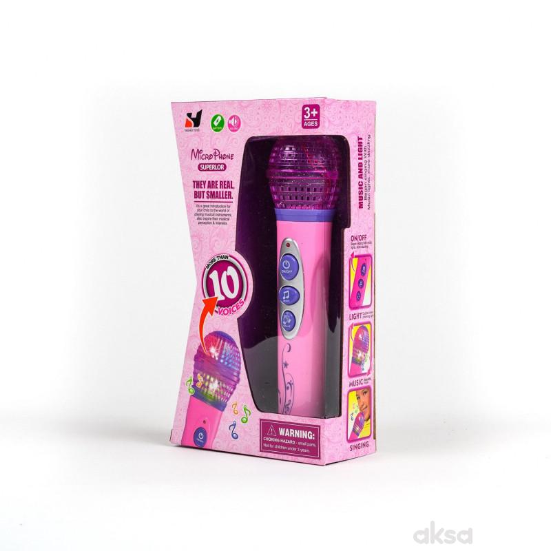 Hk Mini igračka mikrofon, roze