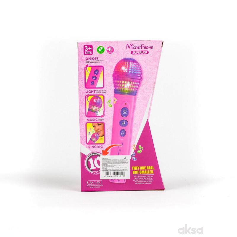 Hk Mini igračka mikrofon, roze