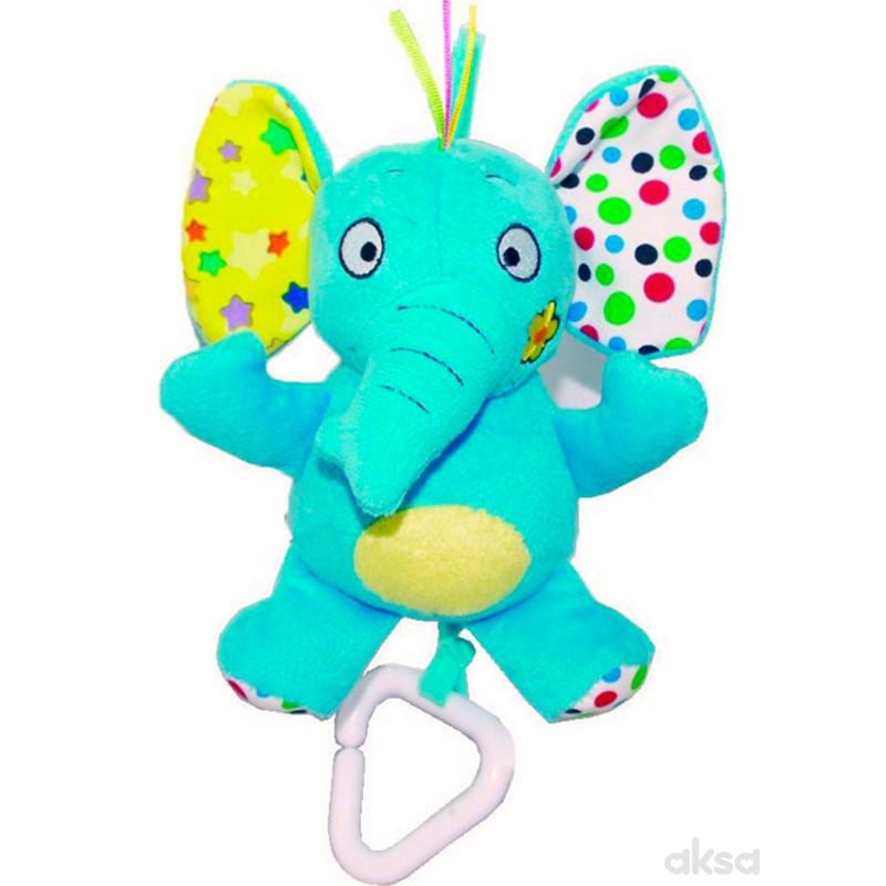 Biba toys plisana muzicka igracka - slon
