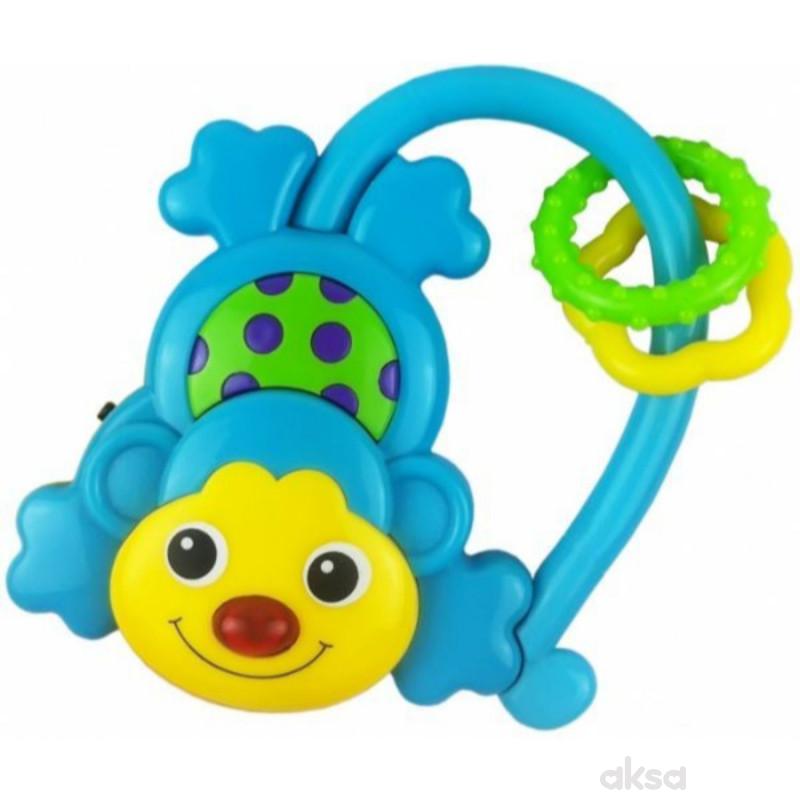 Baby Mix zvečka muzička majmun-plava