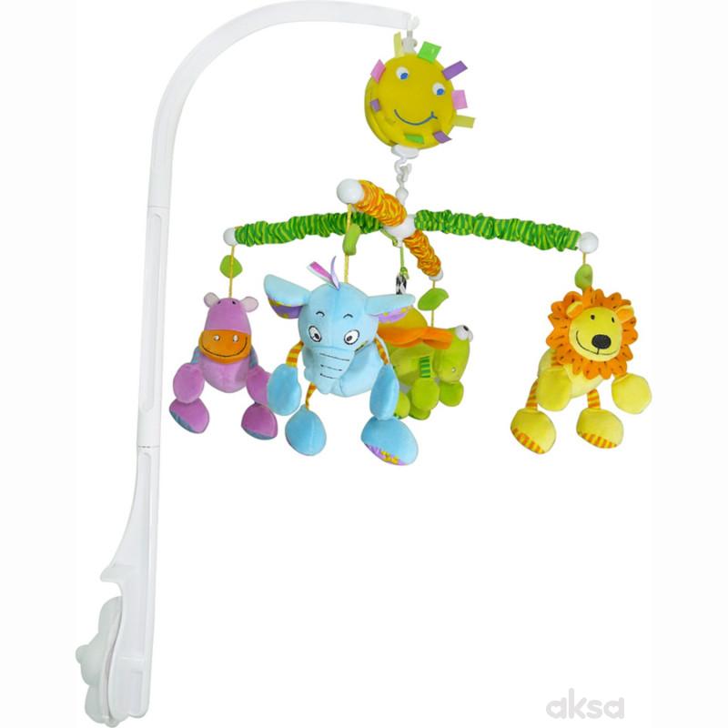 Biba Toys muzička vrteška drugari iz džungle - lux