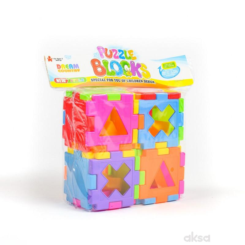 HK mini igračka, sastavi kocke, 4 komada