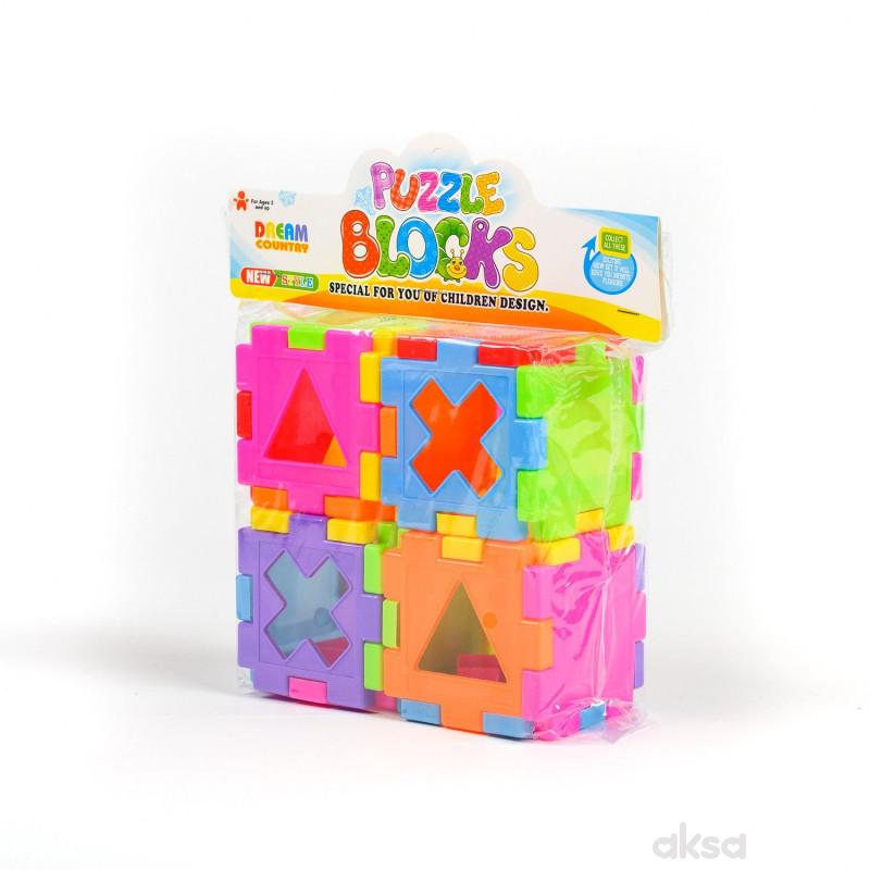 HK mini igračka, sastavi kocke, 4 komada