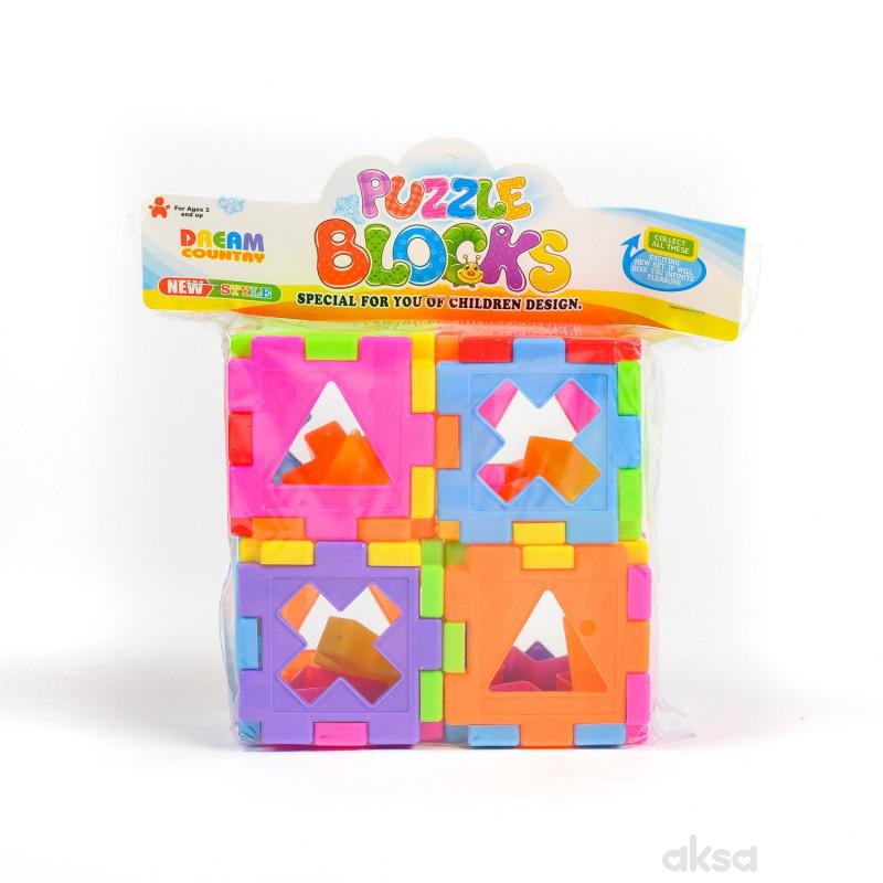 HK mini igračka, sastavi kocke, 4 komada