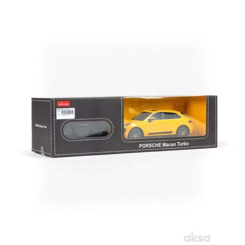 Rastar RC auto Porsche Macan Turbo 1:24 -crv, žut