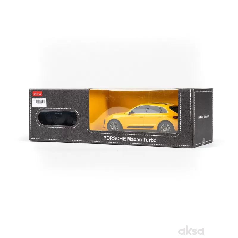 Rastar RC auto Porsche Macan Turbo 1:24 -crv, žut