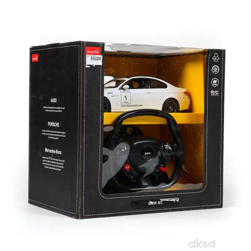 Rastar RC BMW M3 sa volanom 1:14 - crn, bel