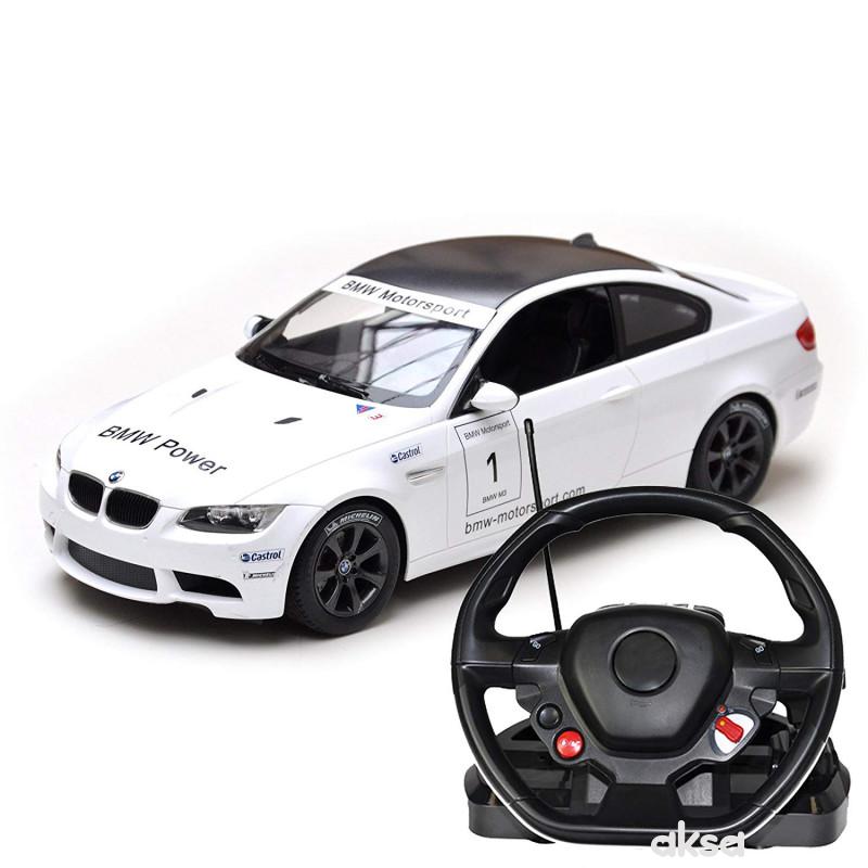 Rastar RC BMW M3 sa volanom 1:14 - crn, bel