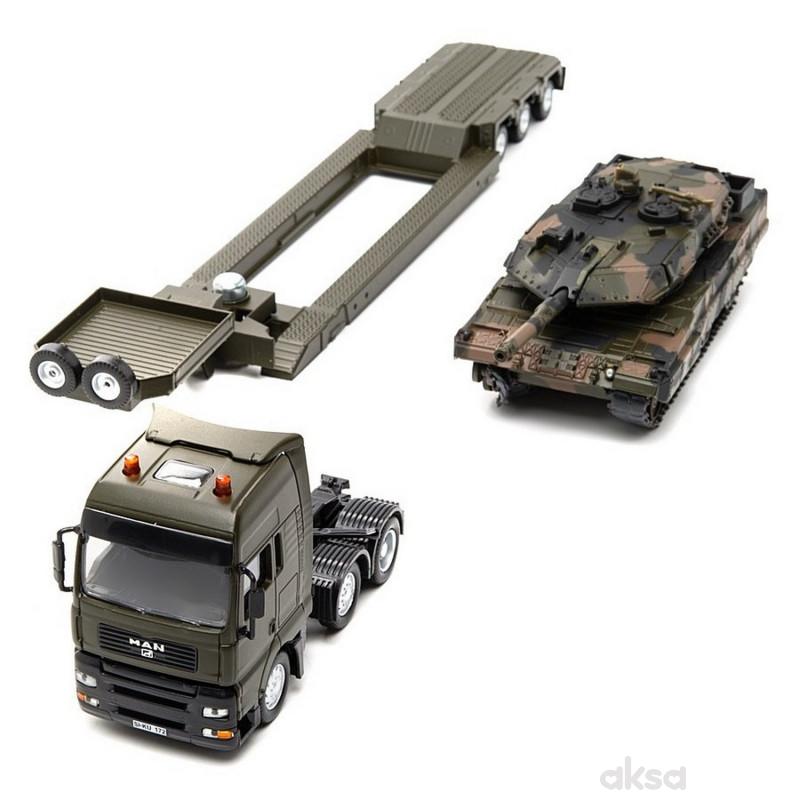 Vojni transporter sa tenkom + gratis helikopter