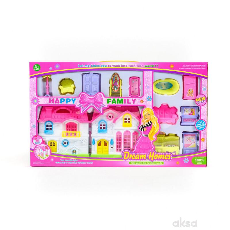 HK Mini igračka, kućica za lutke sa nameštajem 