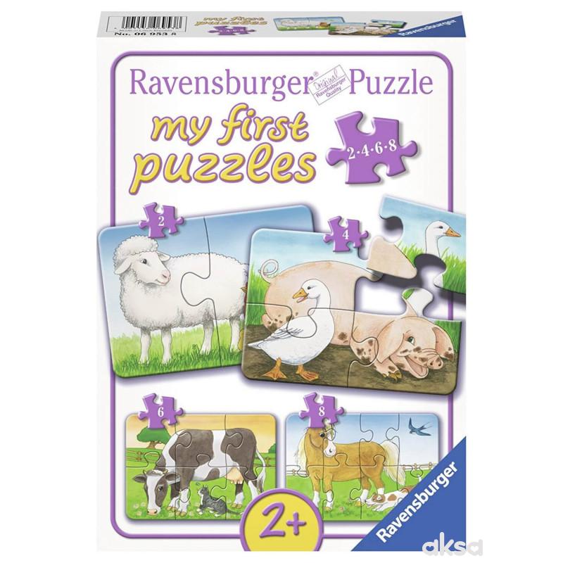 Ravensburger Moje prve puzle 4u 1 domaće životinje