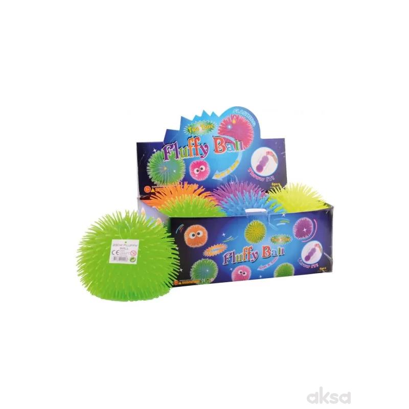 Lopta cupava Fluffy ball 23cm 6ASS display 6pcs
