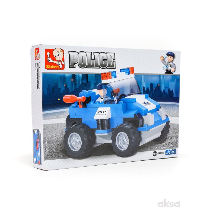 Sluban kocke, policijski autić, 121 kom