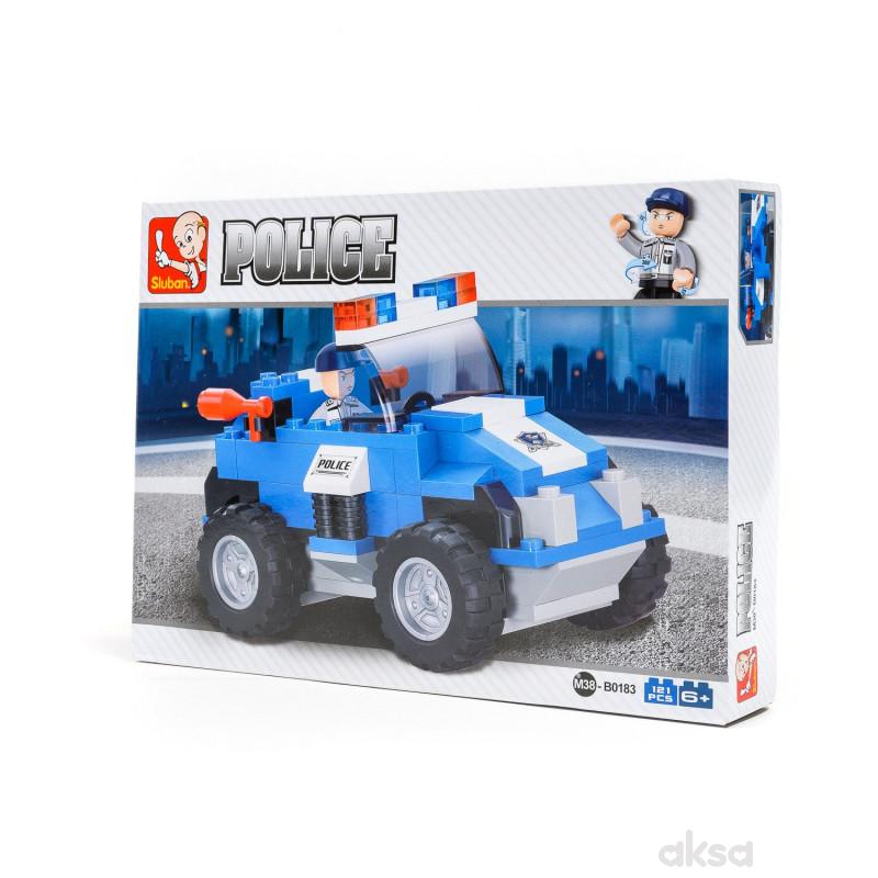 Sluban kocke, policijski autić, 121 kom