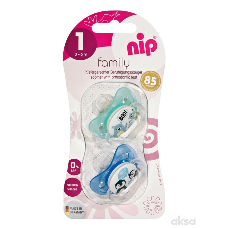 Nip Family silikonska laža 0-6 2 kom