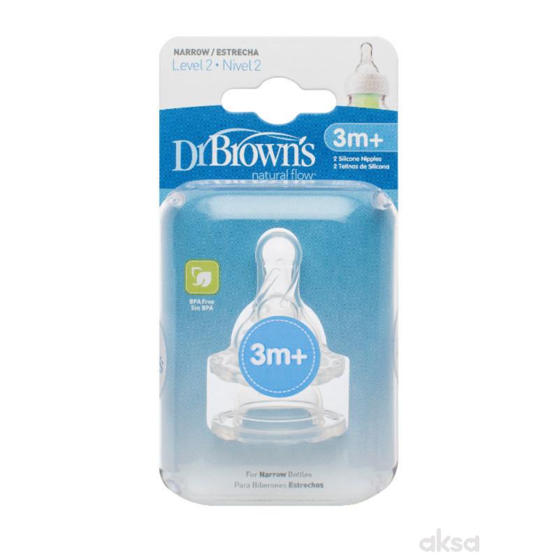 Dr.Browns silikonska cucla za standard, v2, 2kom