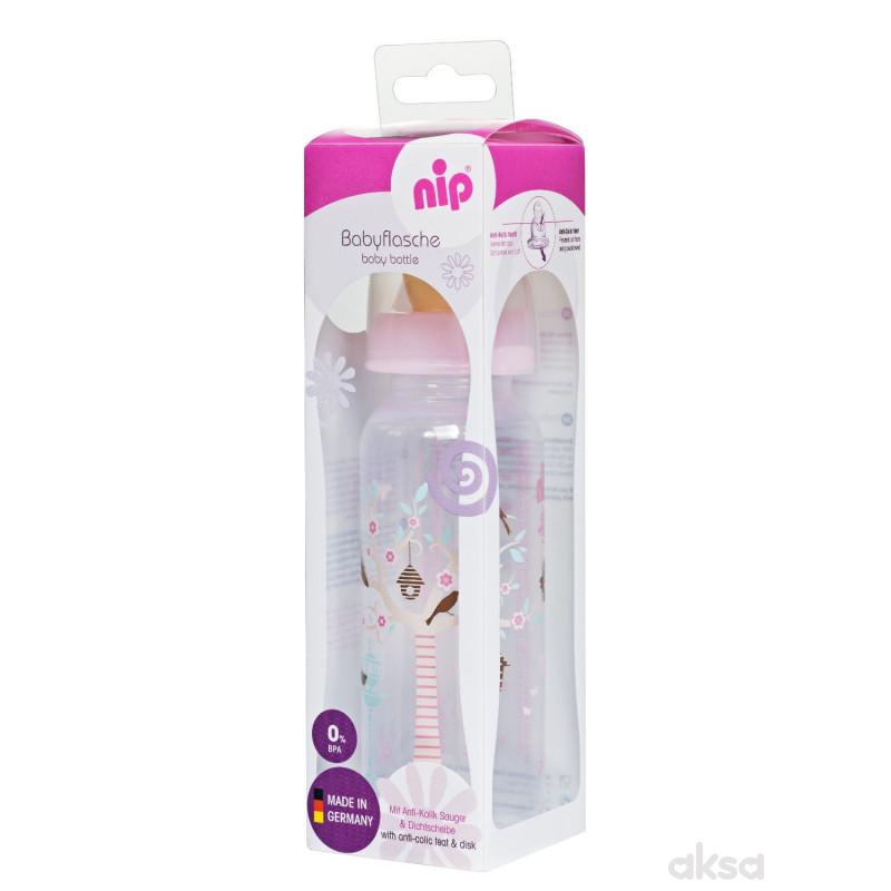 Nip PP flašica Family Girl 250ml kaučuk cucla 6+
