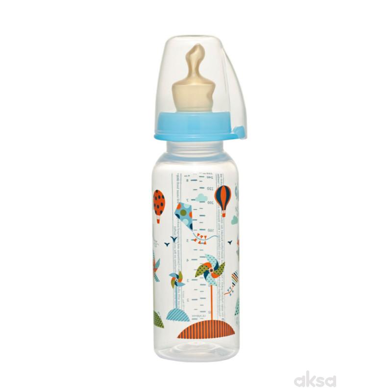 Nip PP flašica Family Boy 250ml kauč.cucla 6m+
