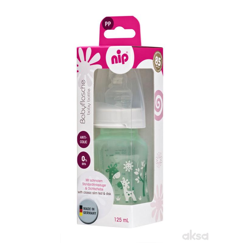 Nip PP flašica Trendy Unisex 125 ml sil.cucla 0-6m