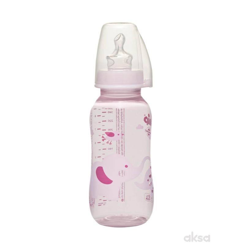 NIP pp flašica Trendy Girl 250ml sil.cucla 0-6m
