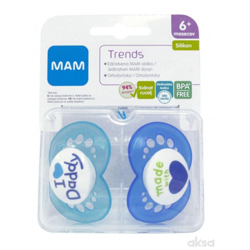 MAM laža Trends 6m+, silikon, 2kom