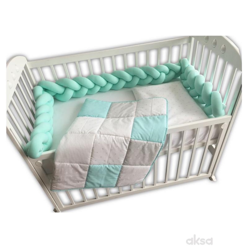 Baby Textil Posteljina Pletenica 6 1 80x120cm A022649 Aksa