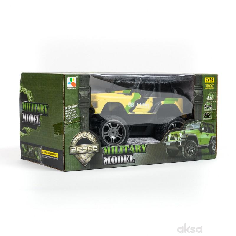 Hk mini igračka RC vojnički džip 1:14