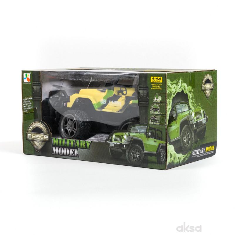 Hk mini igračka RC vojnički džip 1:14