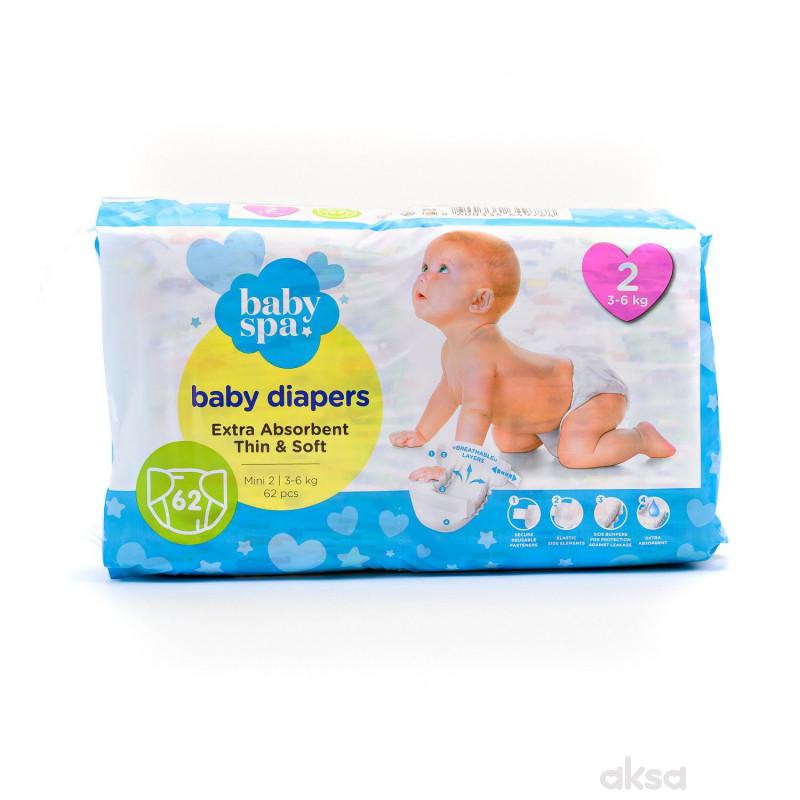 Baby spa pelene 2 mini 3-6kg 62kom