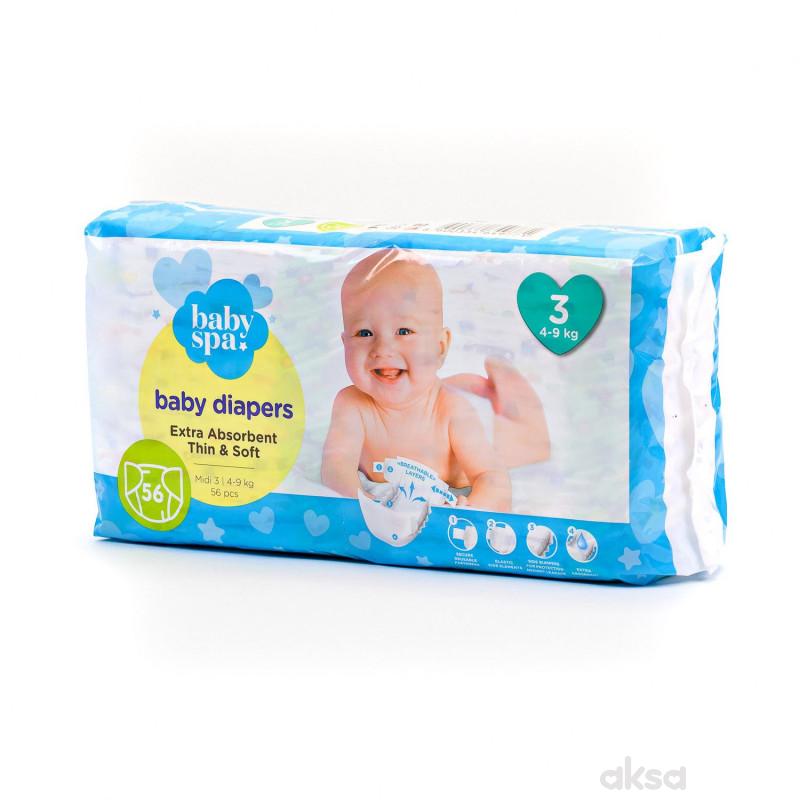 Baby spa pelene 3 midi 4-9kg 56kom
