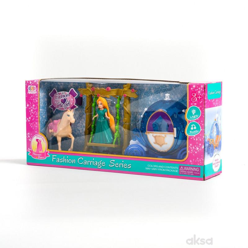 Qunsheng Toys, igračka lutka sa kočijom plav