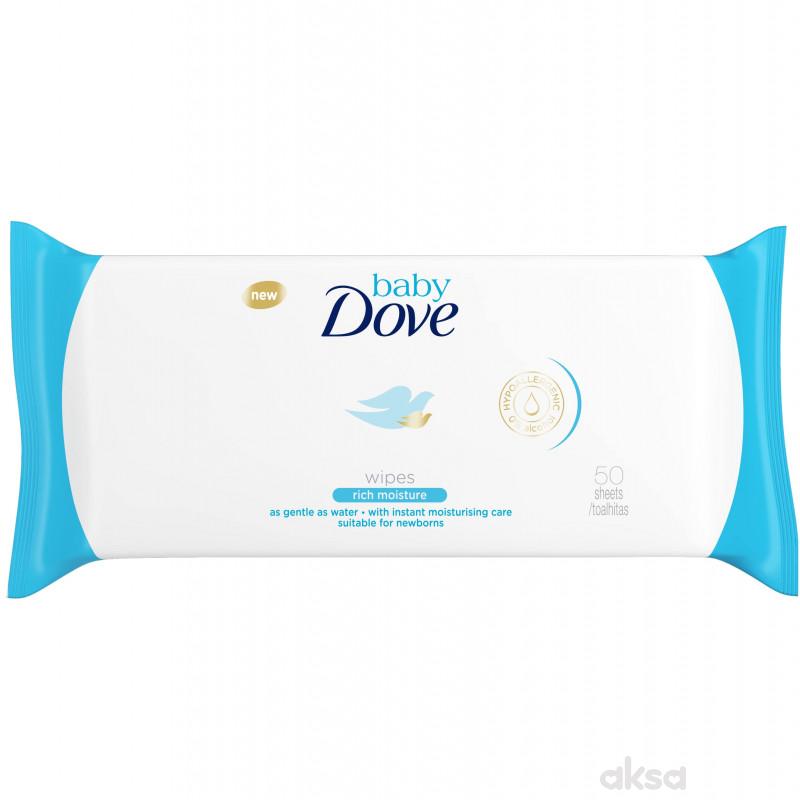 Dove baby vlažne maramice rich 50 pcs