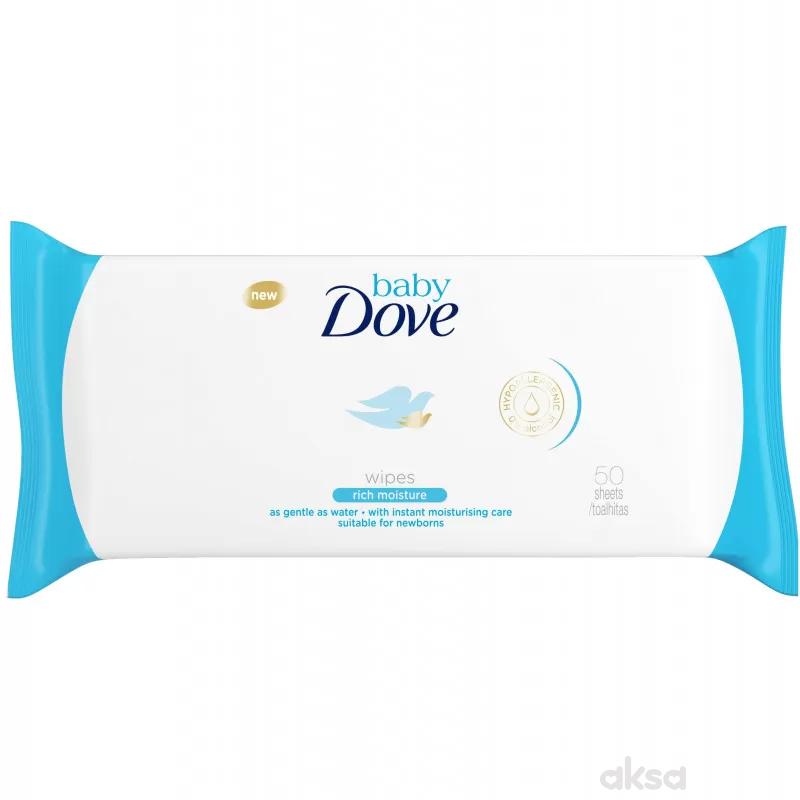 Dove baby vlažne maramice rich 50 pcs