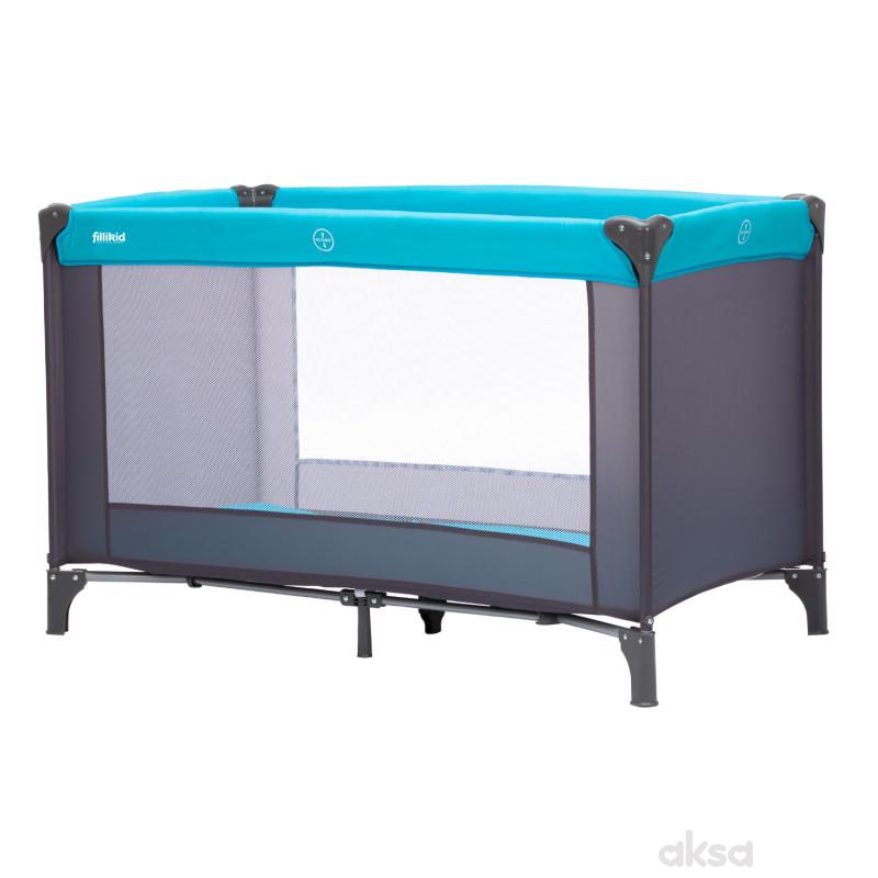 Puerri prenosivi krevetac Fillikid Basic grey-turq