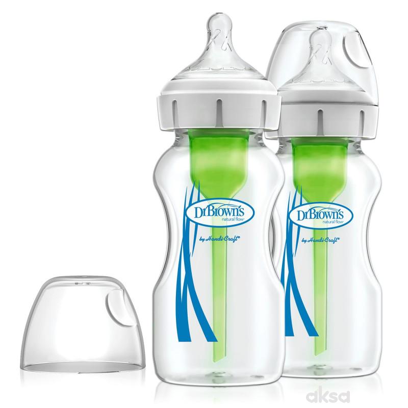 Staklena Flašica Option+ 270ml, 2kom